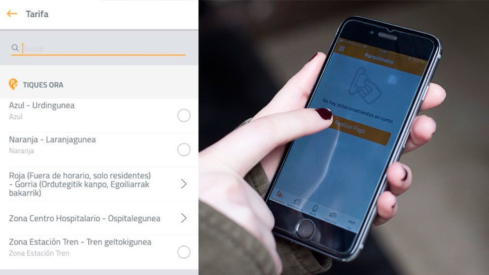 La aplicación TELPARK que permite el pago con el móvil en la zona de estacionamiento regulado de Pamplona.