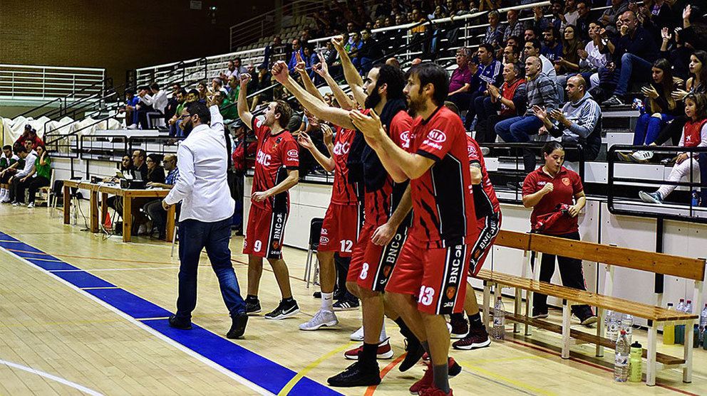 Partido jugado por el Basket Navarra en Arrosadía. Twitter B. Navarra.