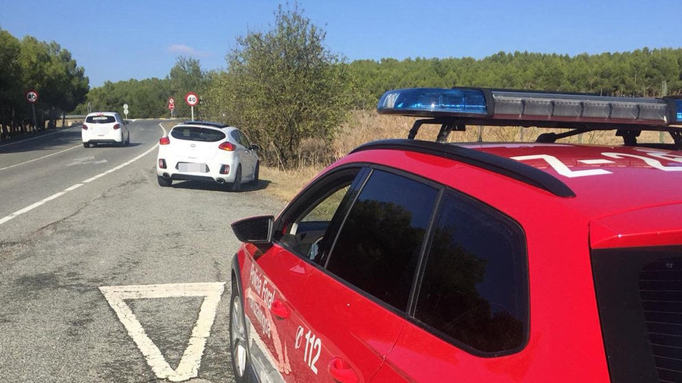 Un conductor de Calahorra ha sido multado tras ser detecado por un radar a 181 kilómetros por hora en la carretera entre San Adrián y Peralta POLICÍA FORAL 1