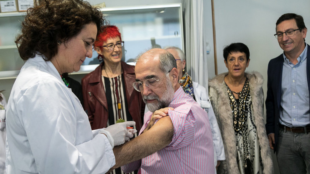 Campaña de vacunación de la gripe 2018 del Servicio Navarro de Salud-Osasunbidea (01). IÑIGO ALZUGARAY