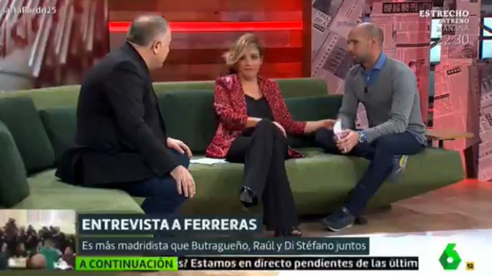 La periodista navarra Cristina Pardo junto a Antonio García Ferreras y Gonzalo Miró TWITTER