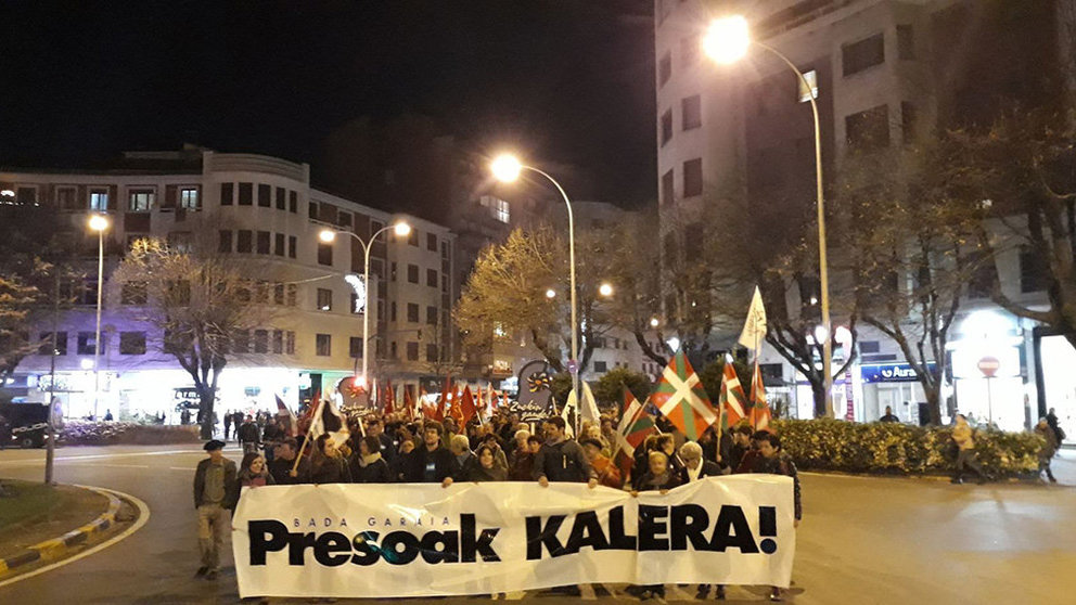 Manifestación en Pamplona a favor de los presos de ETA EUROPA PRESS