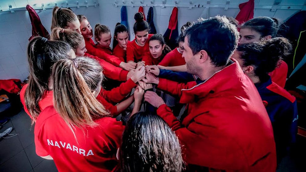 La selección navarra femenina durante los campeonatos de España cadete e infantil en Huelva CEDIDA