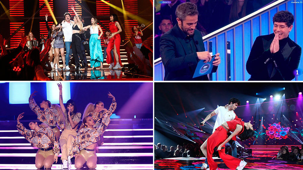 Varios de los momentos vividos durante la gala para elegir al representante de España a Eurovisión 2019 JOSÉ IRÚN