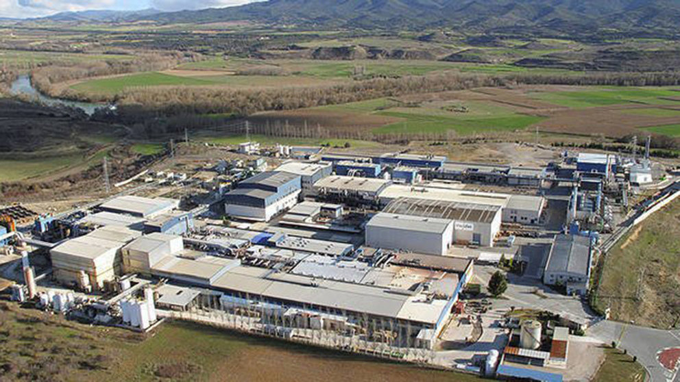 Vista aérea del centro de producción de Viscofan en Cáseda. EFE