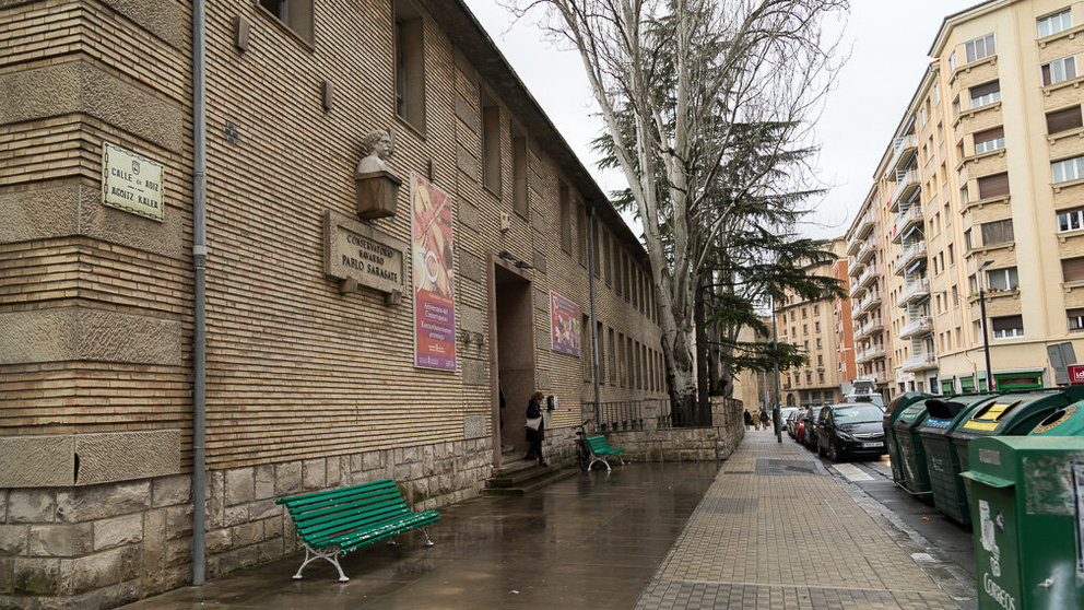 La Comisión de Presidencia del Ayuntamiento de Pamplona visita el edificio del antiguo Conservatorio Pablo Sarasate que acogerá la Casa de las Mujeres (18). IÑIGO ALZUGARAY