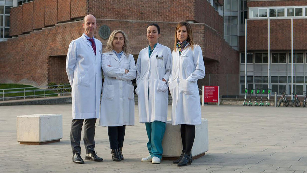 Los investigadores Felipe Prósper, María Blanco Prieto, Gloria Abizanda y Elisa Garbayo UNAV