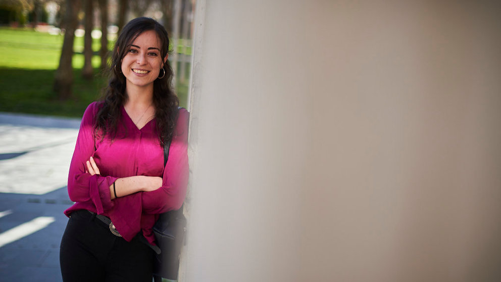La estudiante navarra Ainara Baines ha logrado la quinta plaza en el examen del MIR. PABLO LASAOSA