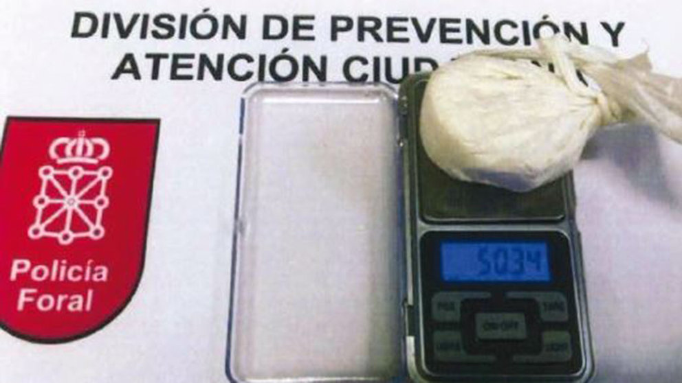 Drogas incautadas por la Policía Foral en una vivienda de Barañáin POLICÍA FORAL