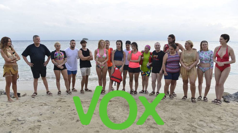 VOX incorpora a un exconcursante de la edición de &#39;Supervivientes&#39; de 2014 En la imagen, los concursantes de la última edición del programa realizado en Telecinco FOTOMONTAJE