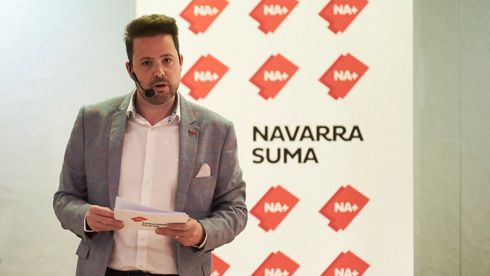 Alejandro Toquero, candidato de Navarra Suma a la alcaldía de Tudela presenta su candidatura. PABLO LASAOSA 9