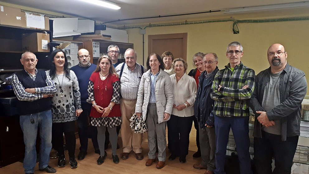 Los nuevos miembros de la Asociación de Belenistas de Pamplona. CEDIDA