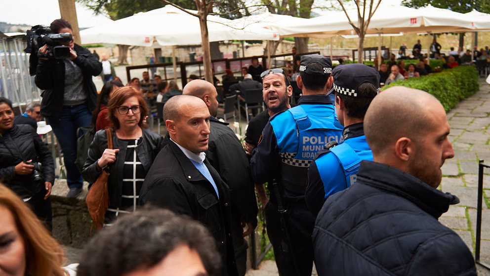Pablo Casado visita Pamplona durante la campaña electoral. PABLO LASAOSA
