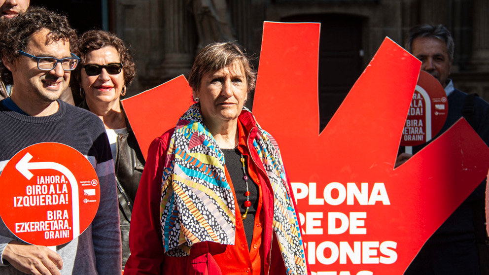 Candidata de I-E a la presidencia del Gobierno,Marisa de Simón,  presenta sus propuestas en materia de igualdad. Pamplona . NOEMÍ VERA  _1