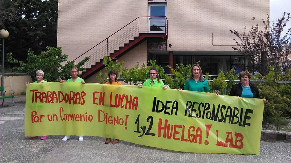 Imagen de las trabajadoras de la residencia de San Martín de Unx. CEDIDA