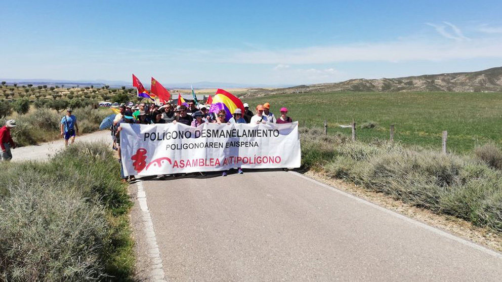Marcha contra el polígono de tiro de las Bardenas TWITTER (@EPKPCENavarra)