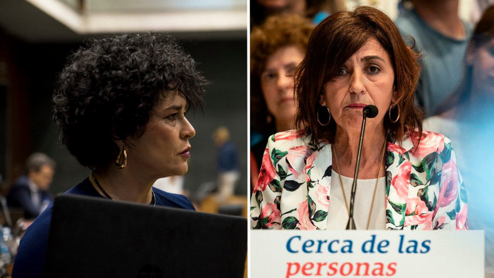 Inma Jurío, del PSN, y Yolanda Ibáñez, de Navarra Suma, asumen respectivamente la vicepresidencia primera y segunda del Parlamento de Navarra Foto NAVARRACOM