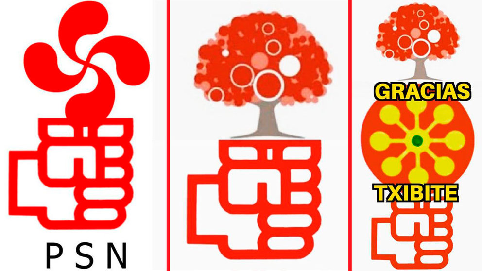 Fusión de los logotipos del PSN y de Geroa Bai