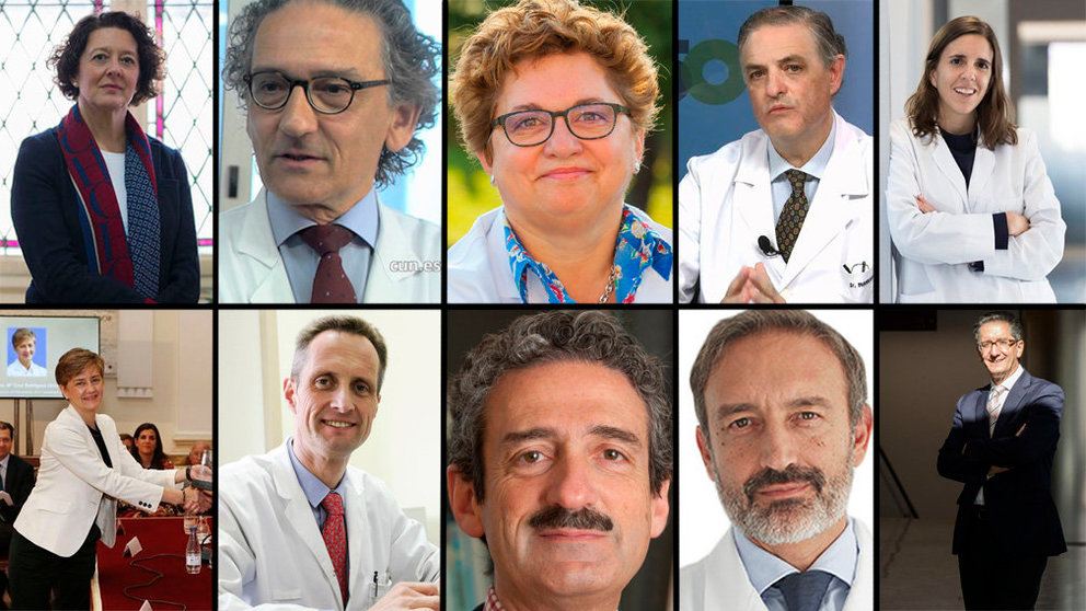 Algunos de los médicos que desarrollan su labor en Navarra y han sido reconocidos en la lista de los 100 mejores profesionales de España Fotos EL ESPAÑOL1