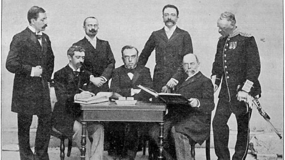 Reunión de los fundadores del Comité Olímpico Internacional. Cedida.