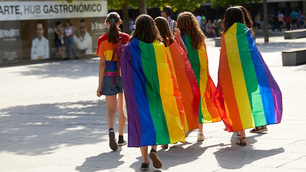 Manifestación en Pamplona con motivo del el Día Internacional del Orgullo LGTB. IÑIGO ALZUGARAY