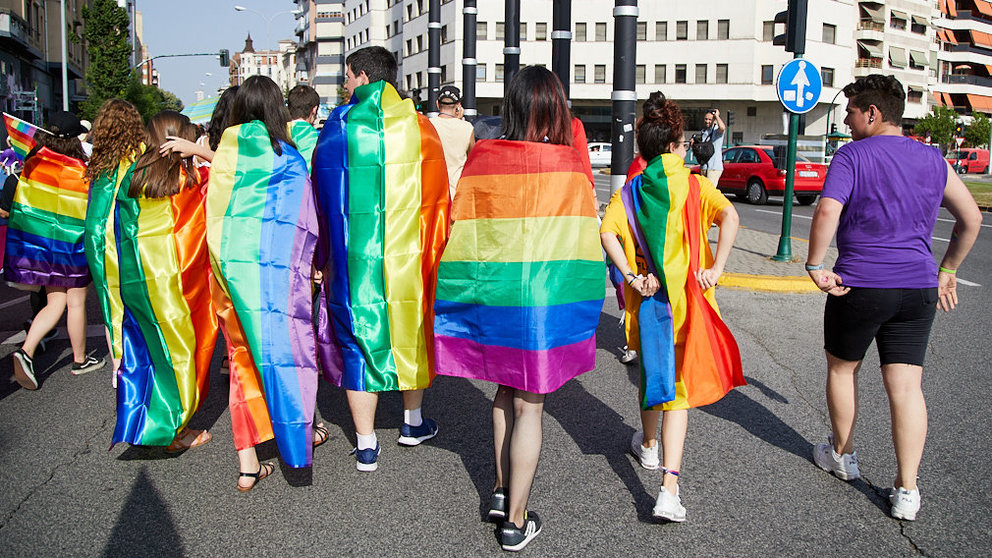 Manifestación en Pamplona con motivo del el Día Internacional del Orgullo LGTB. IÑIGO ALZUGARAY