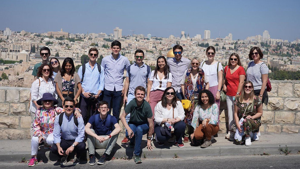 Estudiantes de la Universidad de Navarra durante su viaje a Israel UNAV