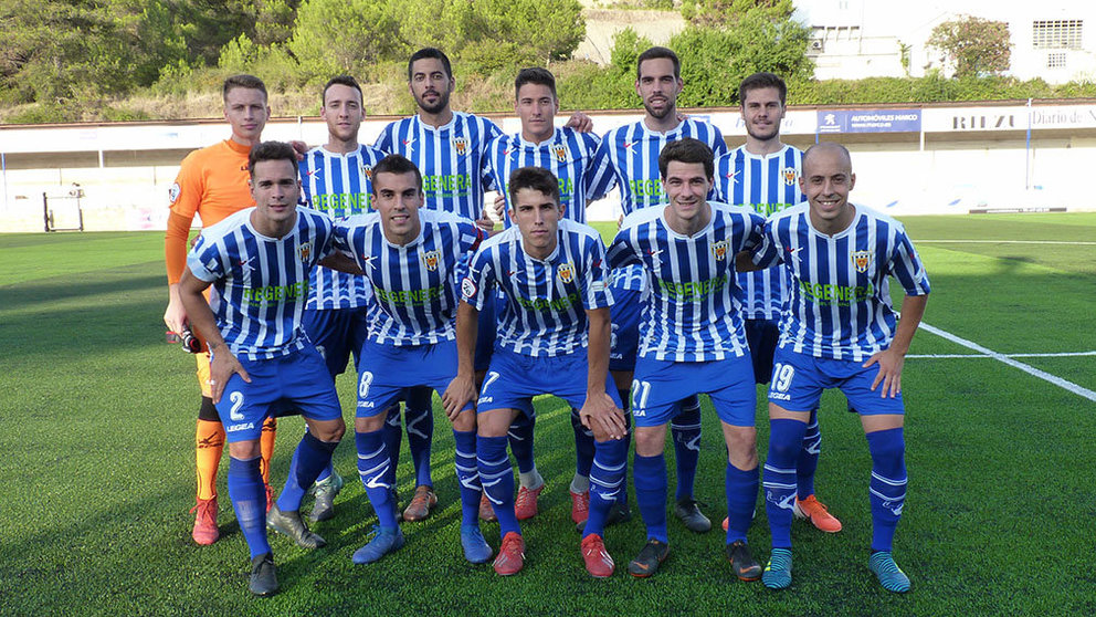 Equipo titular del Izarra 2019-20 en Estella