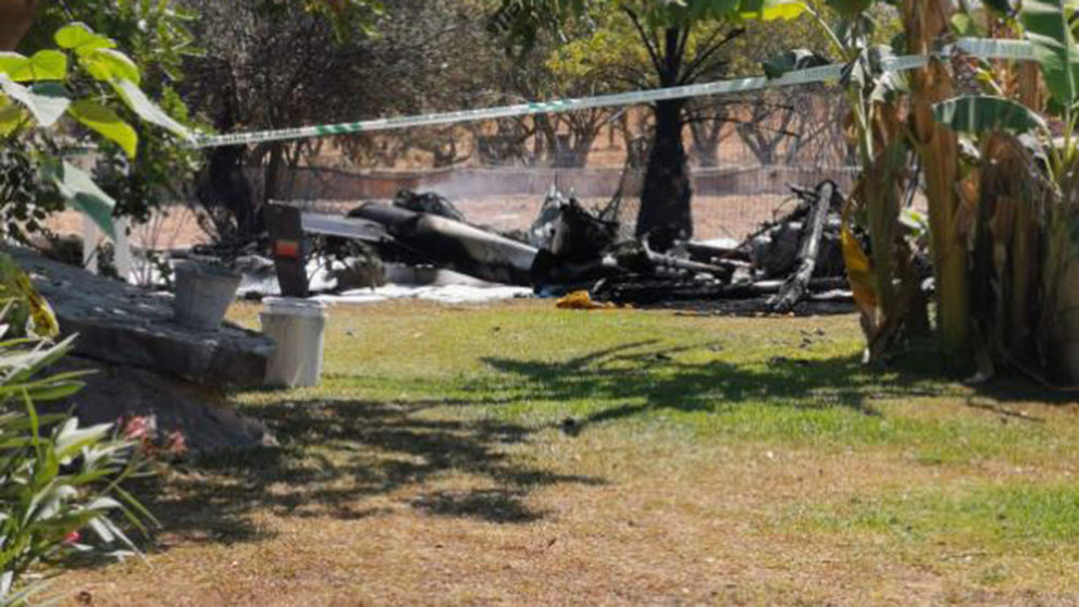Restos del accidente aéreo que ha ocurrido en Mallorca TWITTER IFFBALEARES