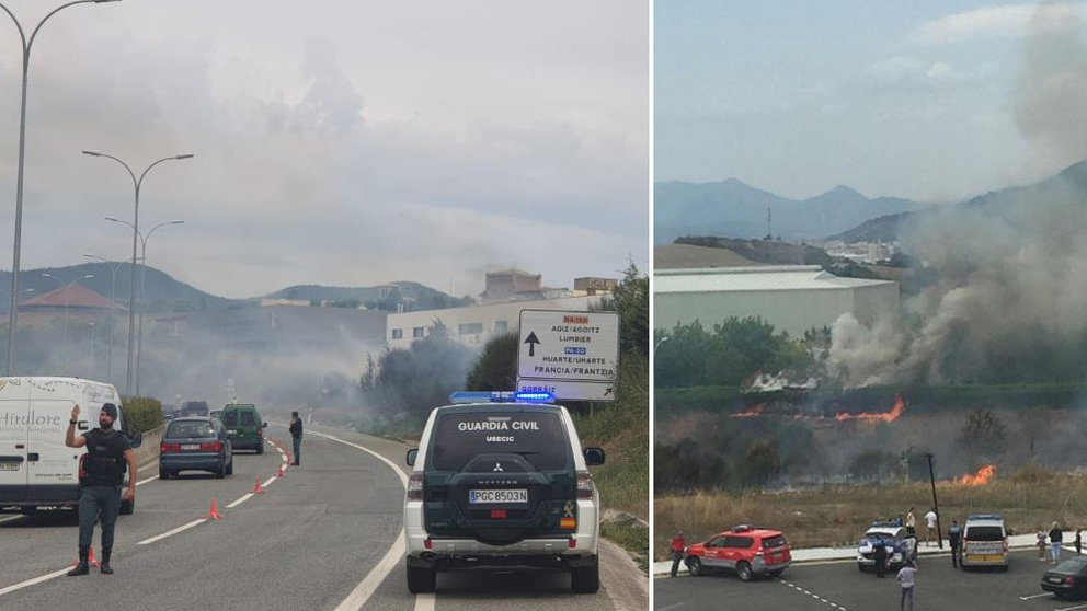 Incendio entre Gorraiz y Olaz que ha hecho saltar las alarmas GUARDIA CIVIL