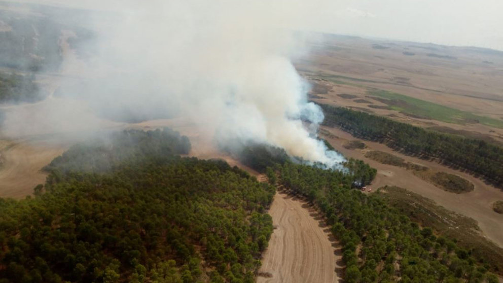 Incendio forestal en Tafalla BOMBEROS DE NAVARRA