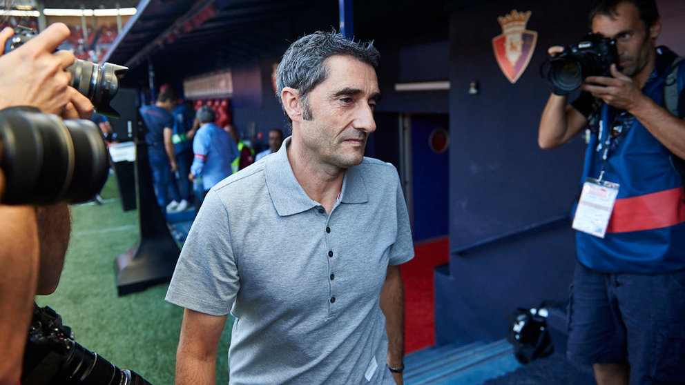 Ernesto Valverde, entrenador del Barça. MIGUEL OSÉS