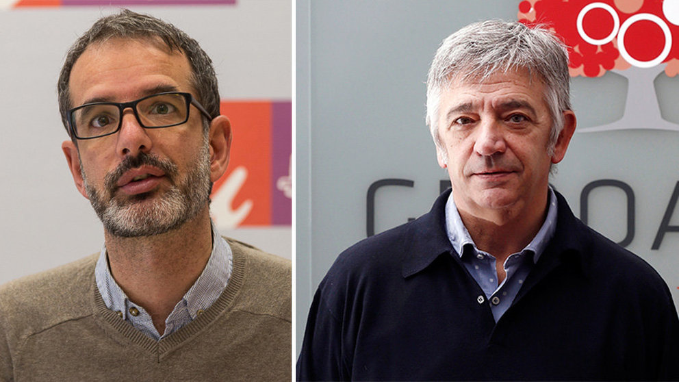 A la izquierda, el candidato de IU Iñaki Bernal y, a la derecha, el candidato a Senador autonómica de Geroa Bai, Koldo Martínez. ARCHIVO