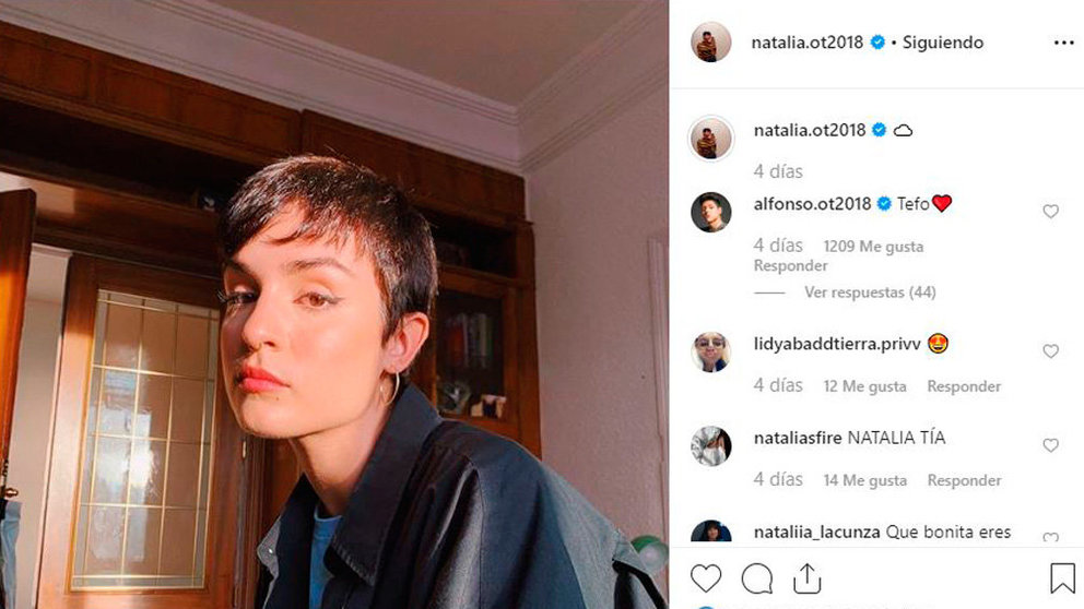 Natalia Lacunza muestran en las redes sociales su nuevo corte de pelo. INSTAGRAM