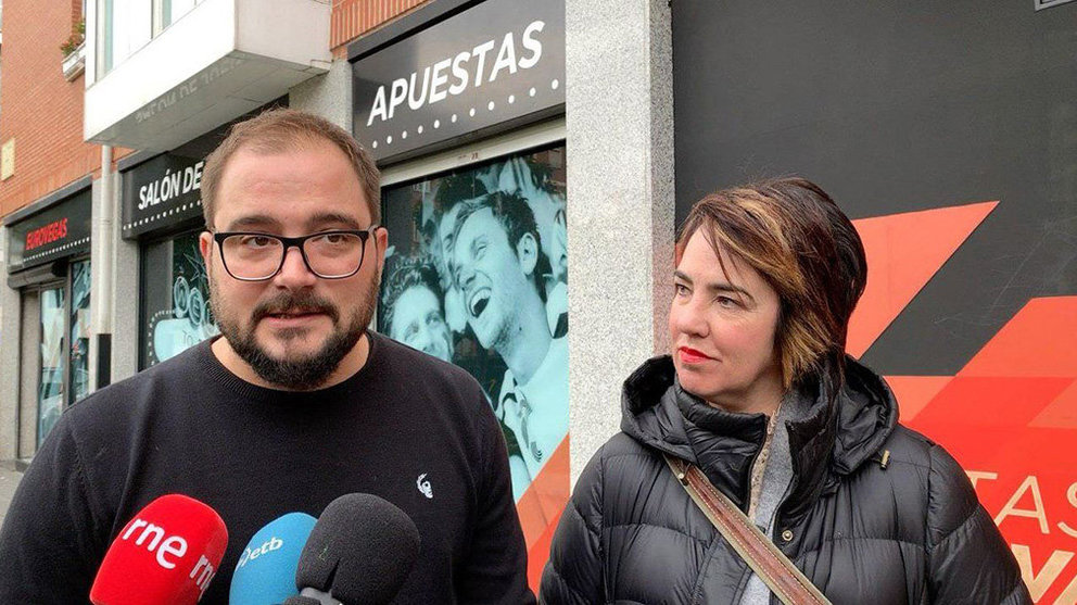Acto electoral de Unidas Podemos en Pamplona, con Guillén Carroza y Ainhoa Aznárez CEDIDA