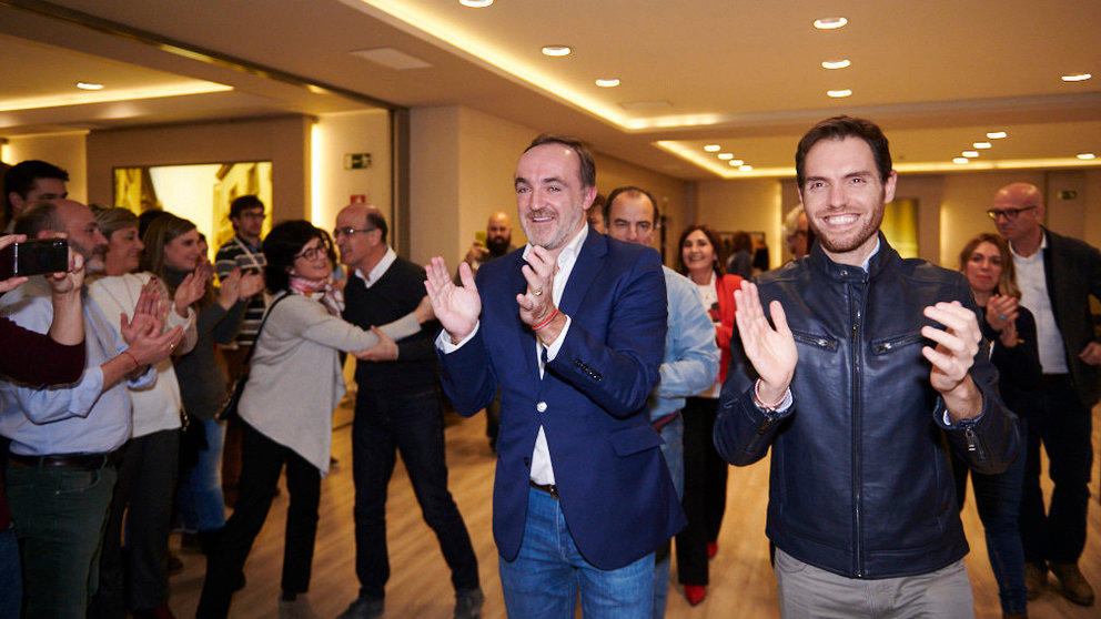 Navarra Suma celebra su noche electoral tras las elecciones del 10N. PABLO LASAOSA