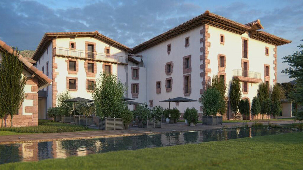 Imagen del proyecto del hotel en Lecároz HOTEL PALACIO DE AROZTEGUIA