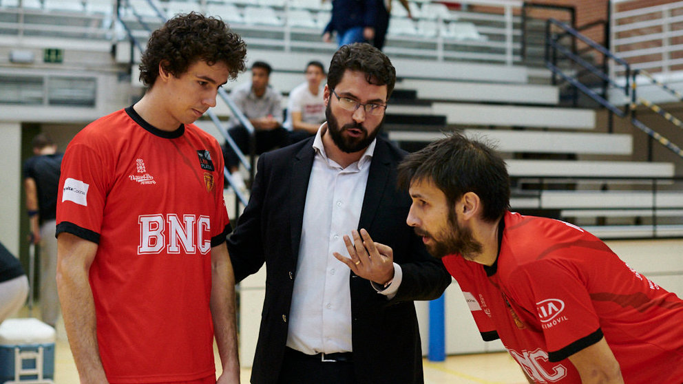 El Basket Navarra se enfrenta al Algeciras en el pabellón Arrosadía de Pamplona. PABLO LASAOSA
