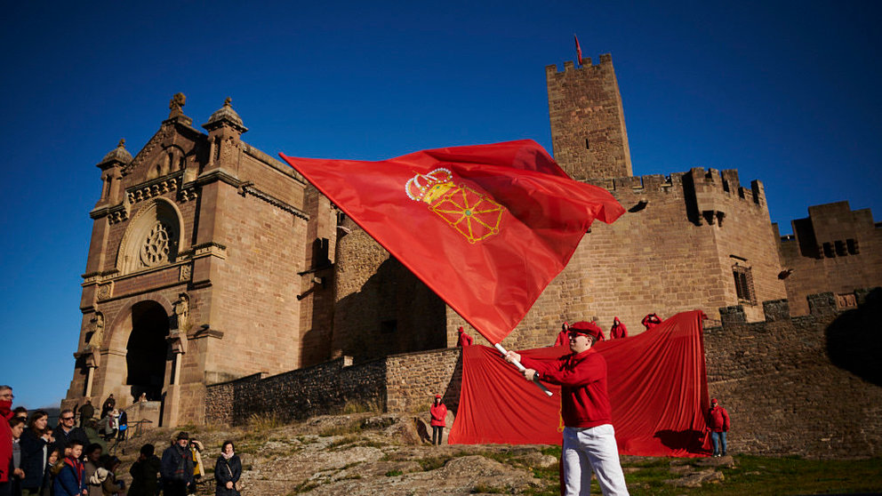 Celebración del Día de Navarra en el Castillo de Javier. PABLO LASAOSA