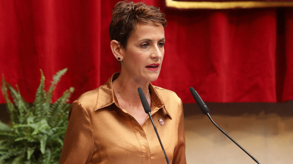 La presidenta del Gobierno de Navarra, María Chivite. GOBIERNO FORAL