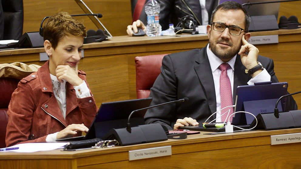 Pleno ordinario del Parlamento de Navarra. IÑIGO ALZUGARAY