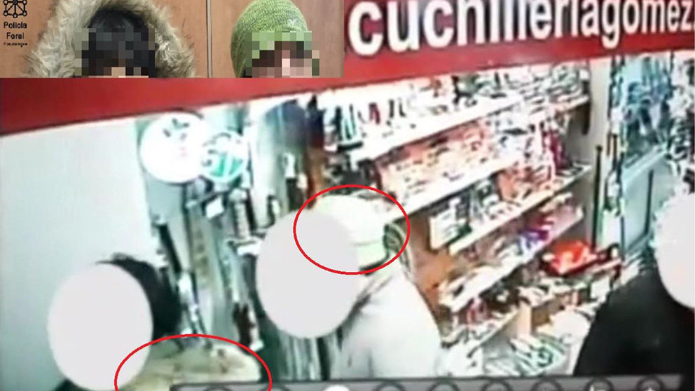 Identificación de los autores de un robo en una tienda del centro de Pamplona
