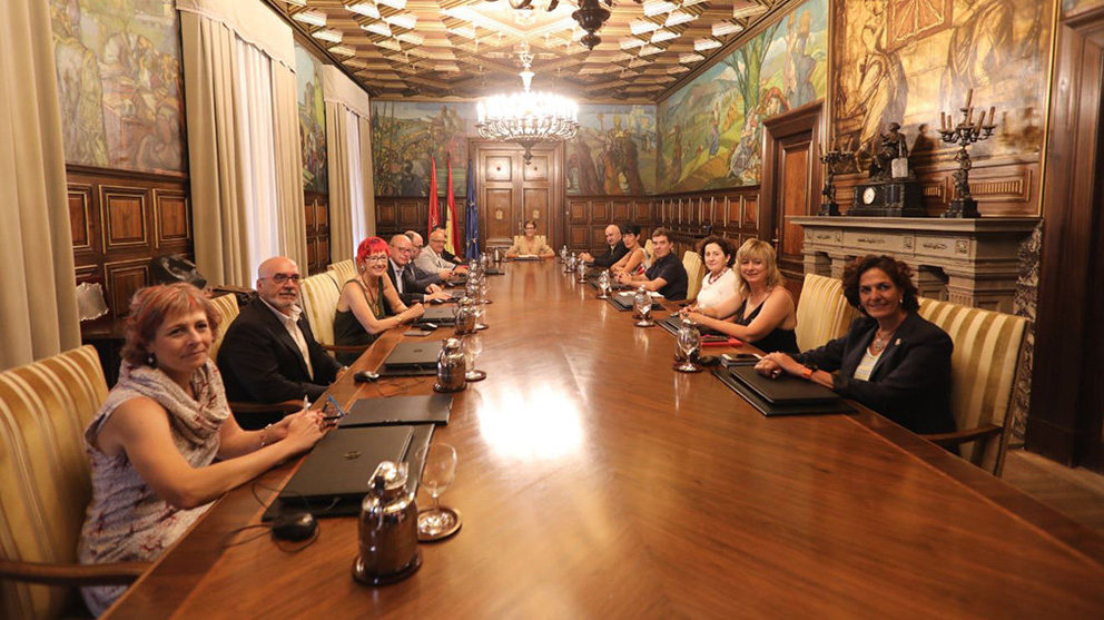 Los consejeros del Gobierno de Navarra, junto a la presidenta María Chivite GOBIERNO DE NAVARRA