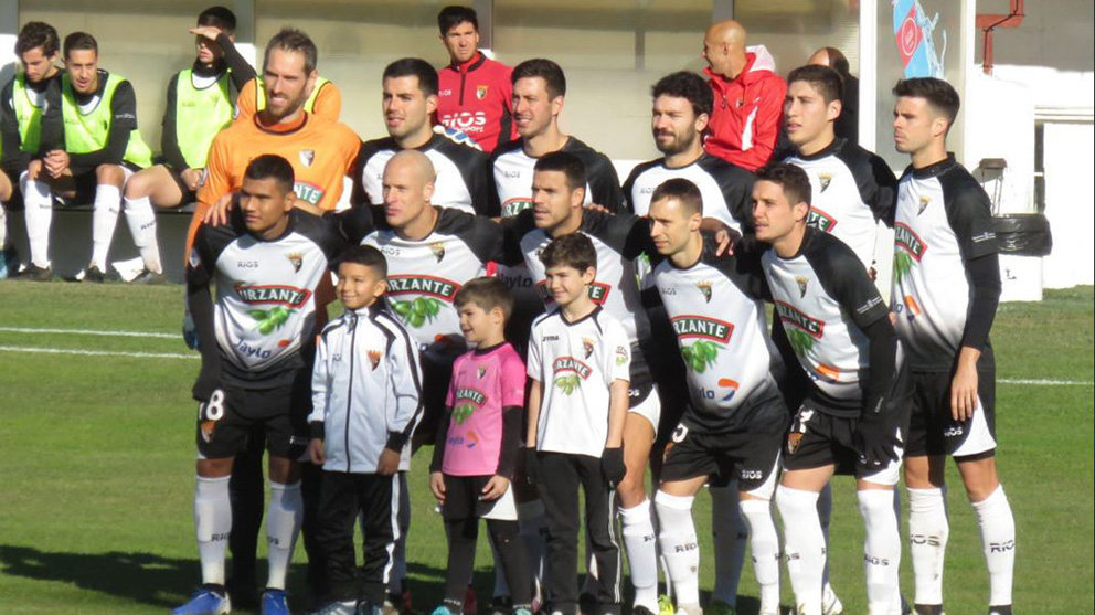 Equipo titular del Tudelano ante el filial del Real Valladolid. Foto web CD Tudelano.