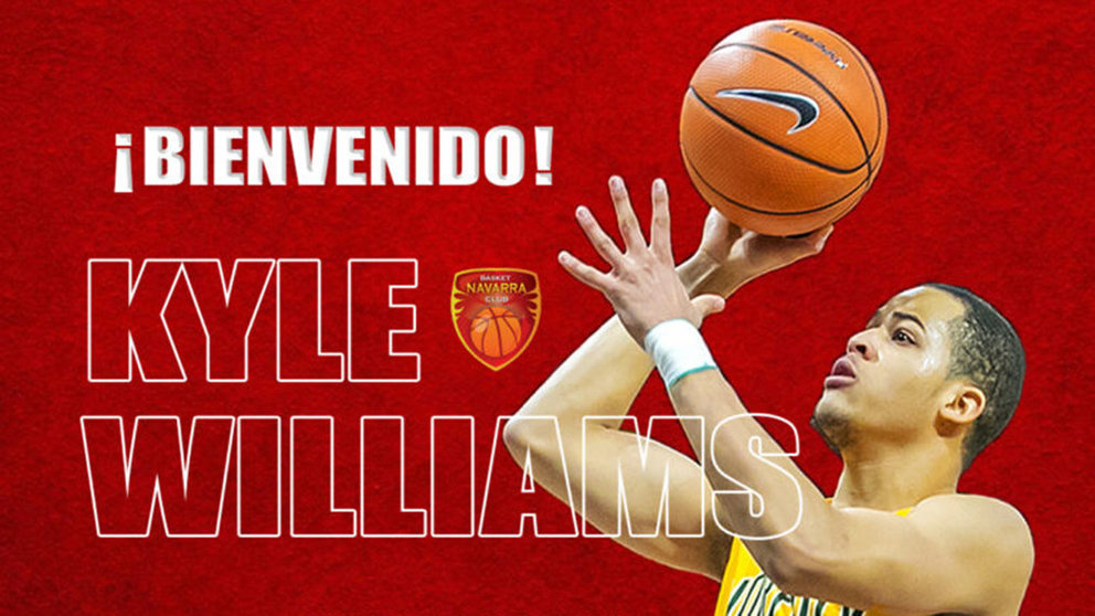 Kyle Williams llega para ayudar al Basket Navarra. Web B. Navarra.