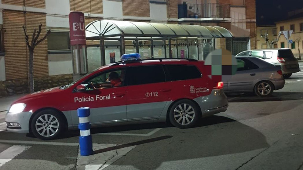Control de tráfico de la Policía Foral en Castejón POLICÍA FORAL