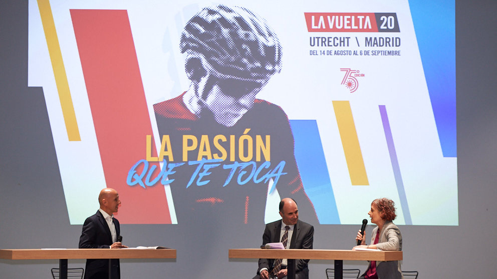 Presentación en el Navarra Arena de las dos etapas de la Vuelta Ciclista a España. MIGUEL OSÉS