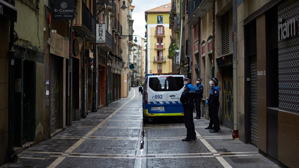 Policia municipal de Pamplona durante la crisis del coronavirus. Miguel Osés