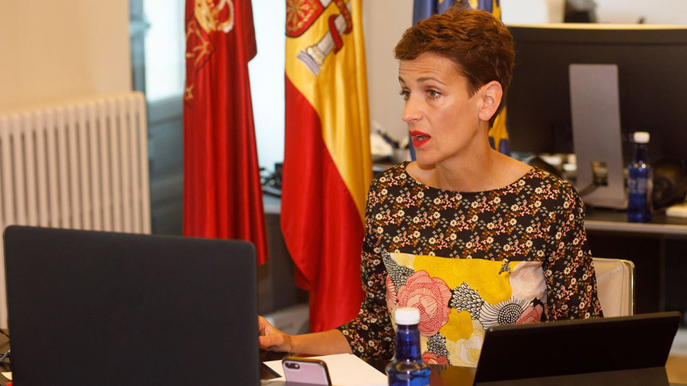 María Chivite participa en la videoconferencia de presidentes autonómicos con Pedro Sánchez GOBIERNO DE NAVARRA