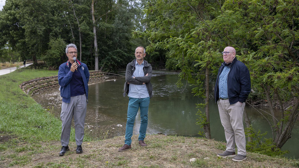 Presentación de la restauración del meando de Areatzean en el parque fluvial de la comarca de pamplona. MANCOMUNIDAD DE LA COMARCA DE PAMPLONA
